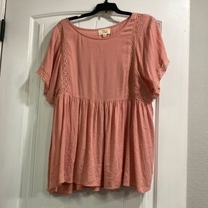 Peach/salmon, colored blouse, size medium
